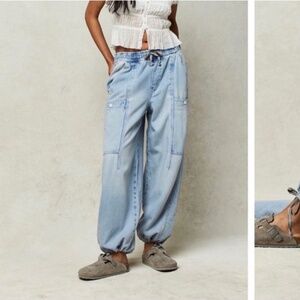 Free people bright eyed low slung pull on jeans